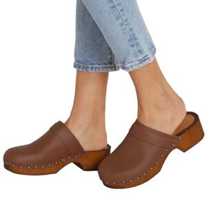 SEYCHELLES loud & clear clog in cognac Size 8.5 NWT
